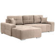 ECKSOFA in Webstoff Beige  - Beige/Silberfarben, Design, Kunststoff/Textil (194/280cm) - Carryhome