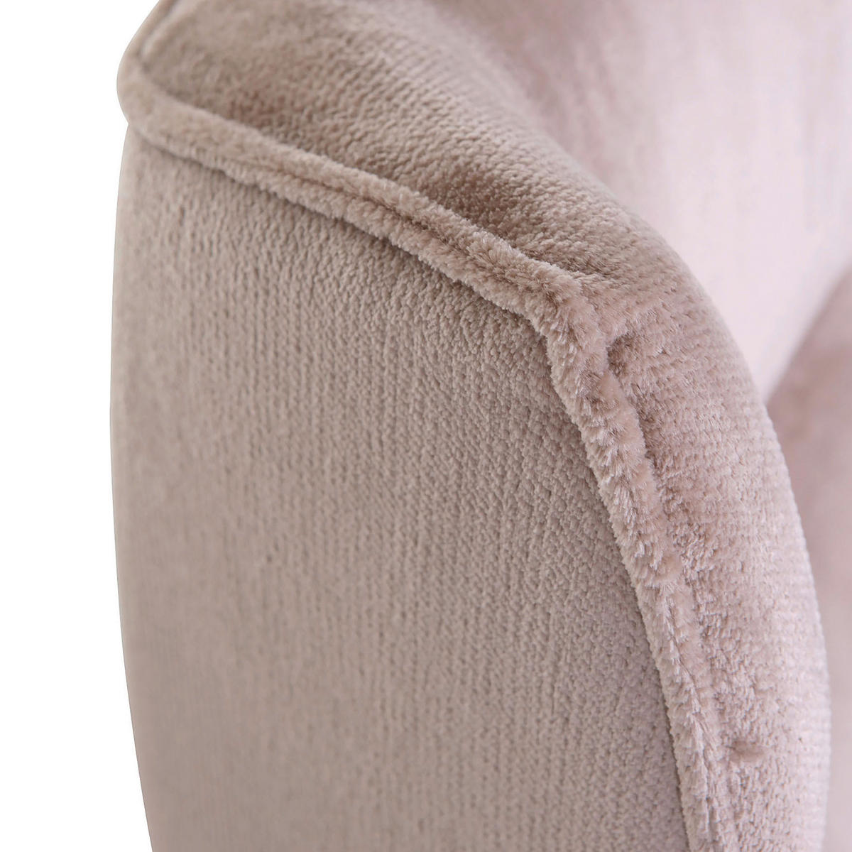 OHRENSESSEL in Plüsch Beige  - Beige/Schwarz, KONVENTIONELL, Textil/Metall (83/110/92cm) - Carryhome