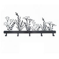 WANDHAKEN  in Schwarz  - Schwarz, Trend, Metall (70/32/4cm) - Ambia Home