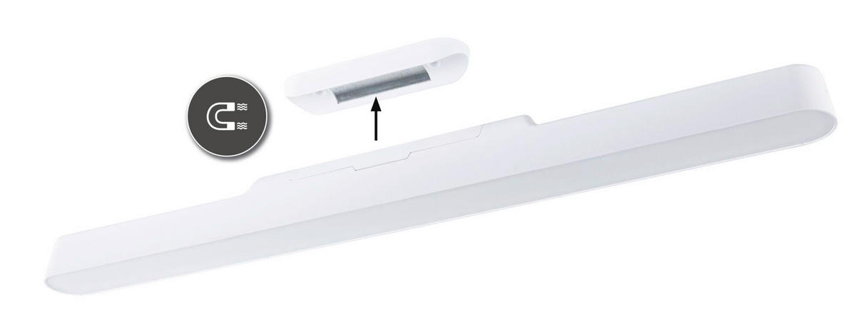 AUFBAULEUCHTE Atalia 40/4/3 cm   - Weiß, Basics, Kunststoff (40/4/3cm) - Paulmann