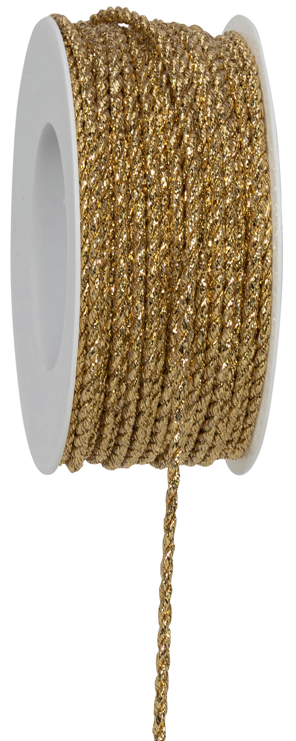 GESCHENKBAND  - Goldfarben, Trend, Textil (8,5/8,5/2,9cm)