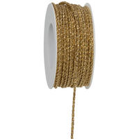 GESCHENKBAND  - Goldfarben, Trend, Textil (8,5/8,5/2,9cm)