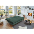 SCHLAFSOFA Cord Grün  inkl. Rückenkissen, Armlehnenkissen, Bettkasten, Schlaffunktion, Rücken echt, Liegefläche im Originalstoff  - Schwarz/Grün, KONVENTIONELL, Kunststoff/Textil (196/77/92cm) - Carryhome