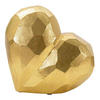 Vase Heart Gold  - Goldfarben, Basics, Kunststoff (19/18/9cm)