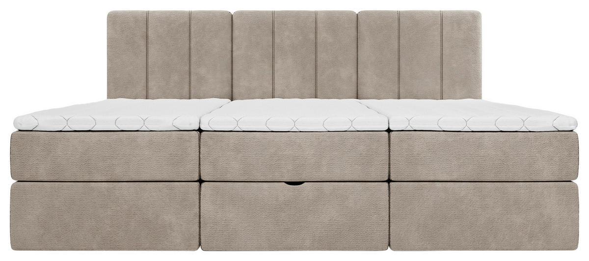 FAMILIENBETT - Graubraun/Schwarz, Design, Holzwerkstoff/Kunststoff (270/200cm) - Esposa