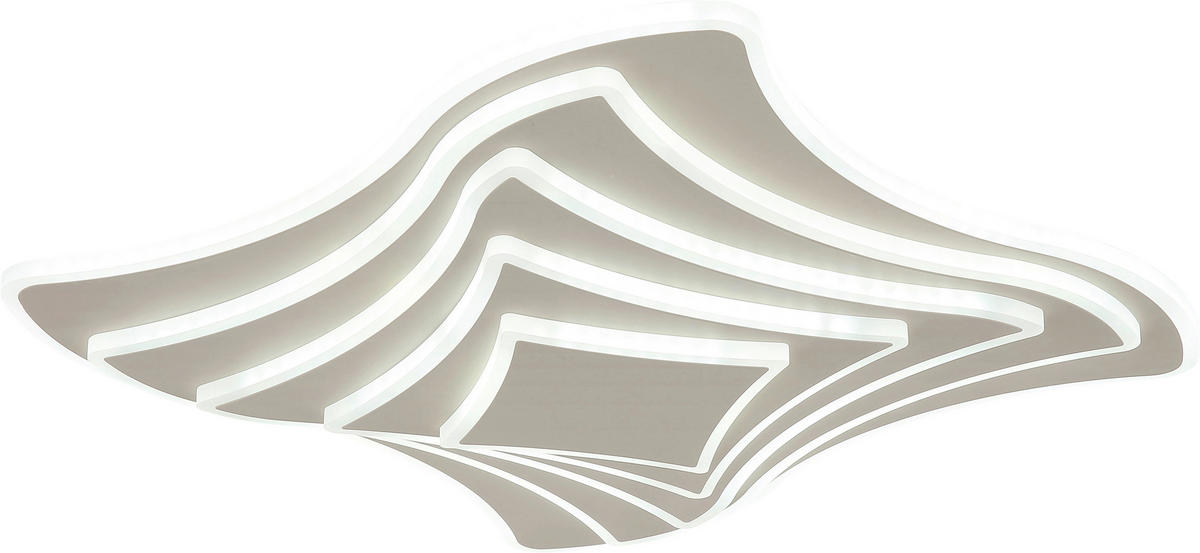 LED-TAKLAMPA Samobor 42 W 45/45/7 cm  - sandfärgad, Design, metall/plast (45/45/7cm) - Novel