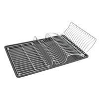 EDÉNYSZÁRÍTÓ KOSÁR - antracit/sötétszürke, Basics, műanyag/fém (50/11/31cm) - Metaltex