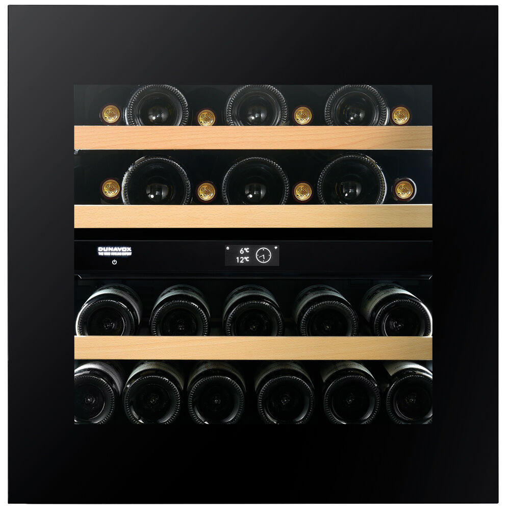 WEINKÜHLSCHRANK DVN-25.65DB.TO  - Schwarz, Basics, Glas/Holz (59/59,6/57,1cm)