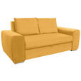 SCHLAFSOFA in Gelb  - Chromfarben/Gelb, Design, Holz/Textil (199/92/97cm) - Hom`in