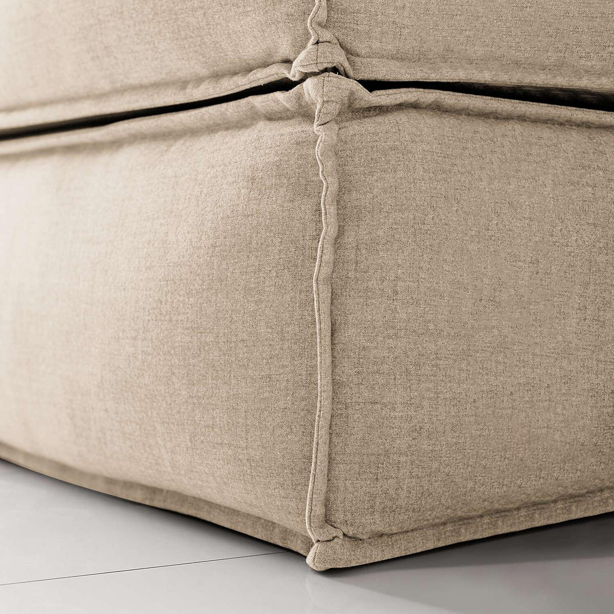 BOXSPRINGBETT 180/220 cm  in Beige  - Beige/Schwarz, Design, Textil (180/220cm) - home24