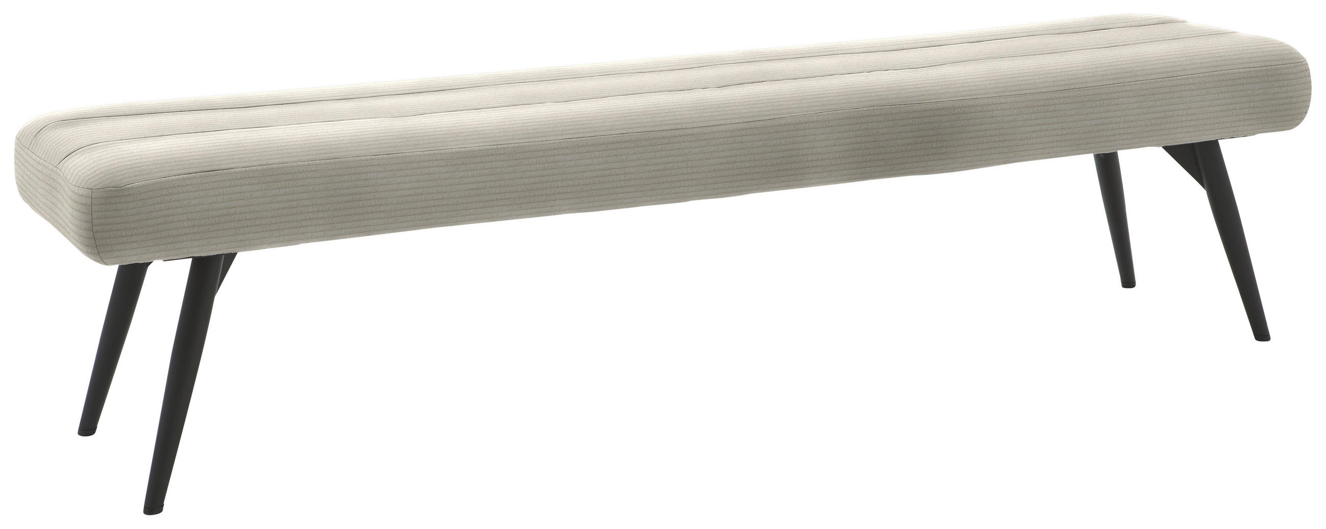 SITZBANK in Textil Naturfarben  - Schwarz/Naturfarben, Design, Textil/Metall (200/48/47cm) - Dieter Knoll