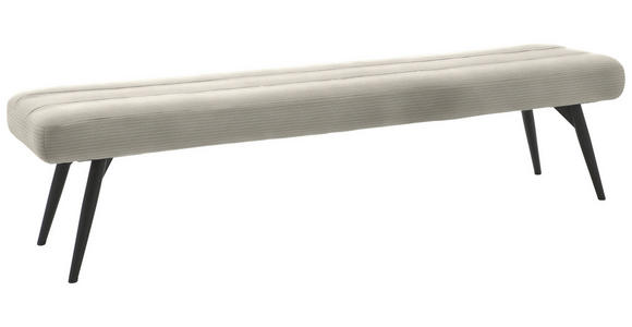 SITZBANK in Textil Naturfarben  - Schwarz/Naturfarben, Design, Textil/Metall (200/48/47cm) - Dieter Knoll