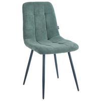 STOL, kovina, tekstil zelena, črna  - črna/zelena, Design, kovina/tekstil (45/89/58cm) - Boxxx