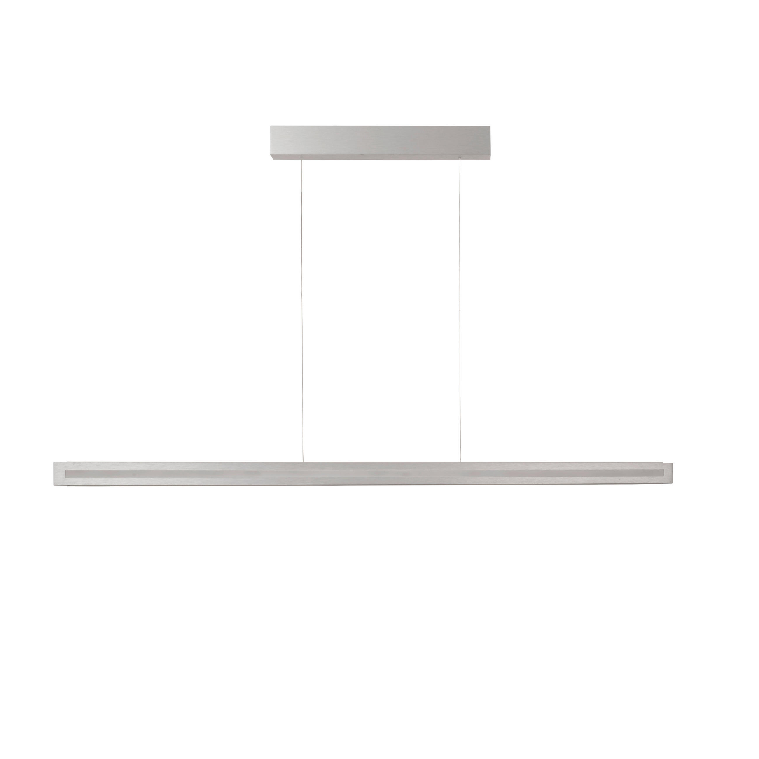 LED-HÄNGELEUCHTE Aera 143/180/9,5 cm  - Nickelfarben, Design, Metall (143/180/9,5cm) - Grossmann
