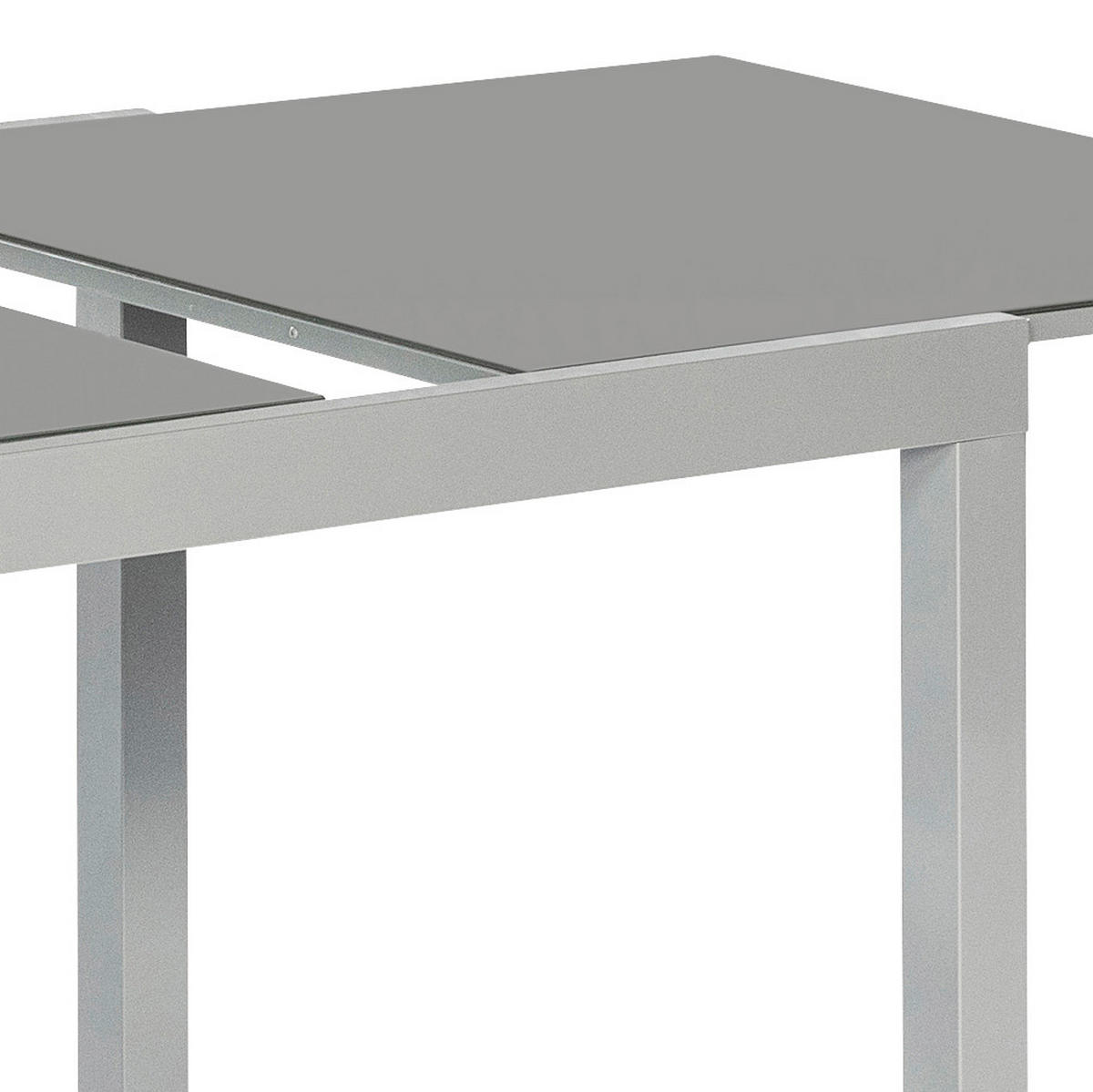 GARTENTISCH 200-300/110/75 cm Metall, Glas rechteckig  - Silberfarben/Grau, KONVENTIONELL, Glas/Metall (200-300/110/75cm) - Gardenson