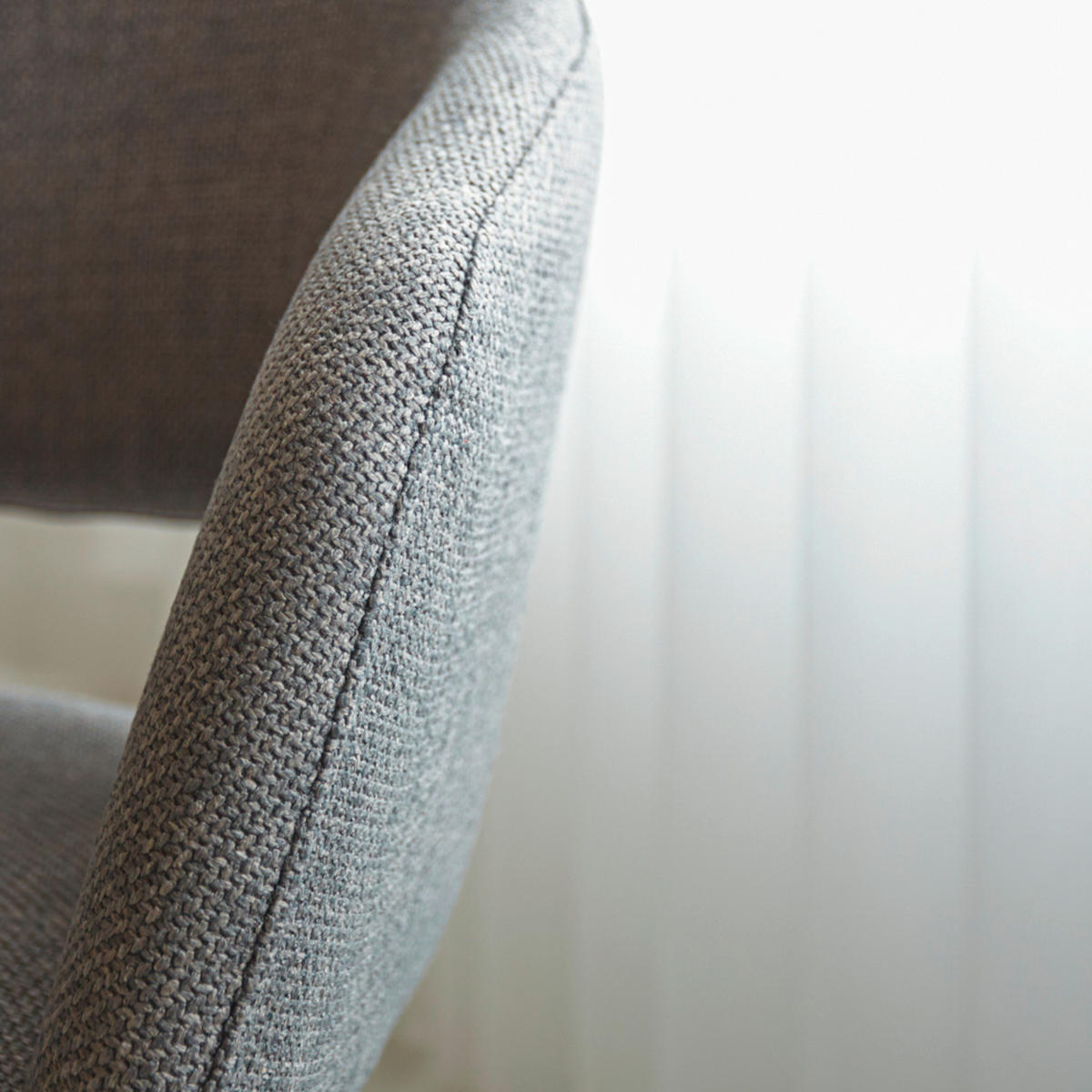 STOLIČKA S PODRÚČKAMI, tkaná textília, sivá - čierna/sivá, Modern, kov/textil (59/78/55cm) - MID.YOU