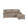 ECKSOFA Cappuccino Webstoff  - Schwarz/Cappuccino, Design, Kunststoff/Textil (195/147cm) - P & B