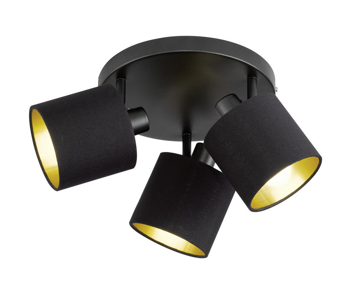 STRAHLER - Goldfarben/Schwarz, Basics, Textil/Metall (25/19cm)