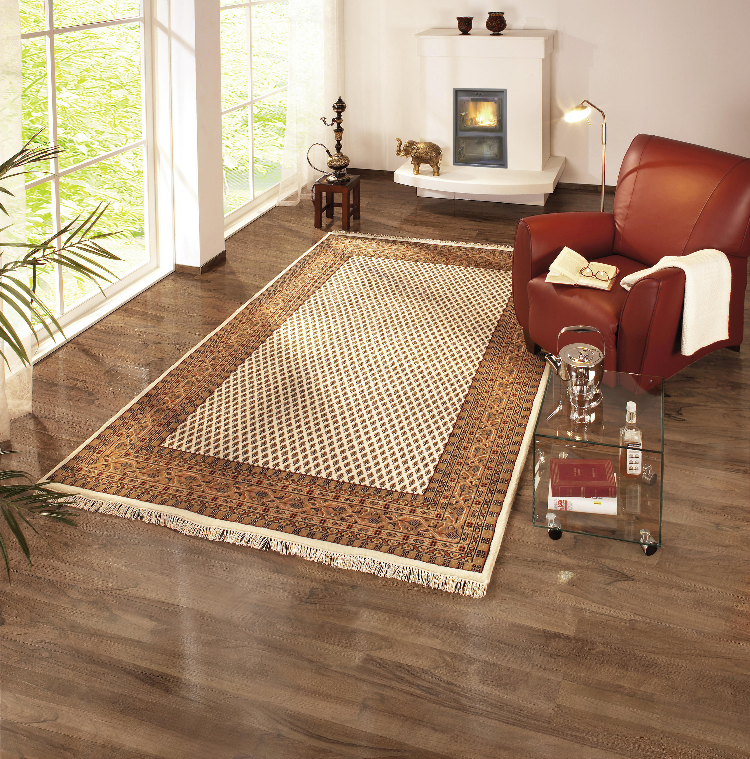 ORIENTÁLNÍ KOBEREC, 70/140 cm, hnědá, krémová - krémová/hnědá, Lifestyle, textil (70/140cm) - Cazaris