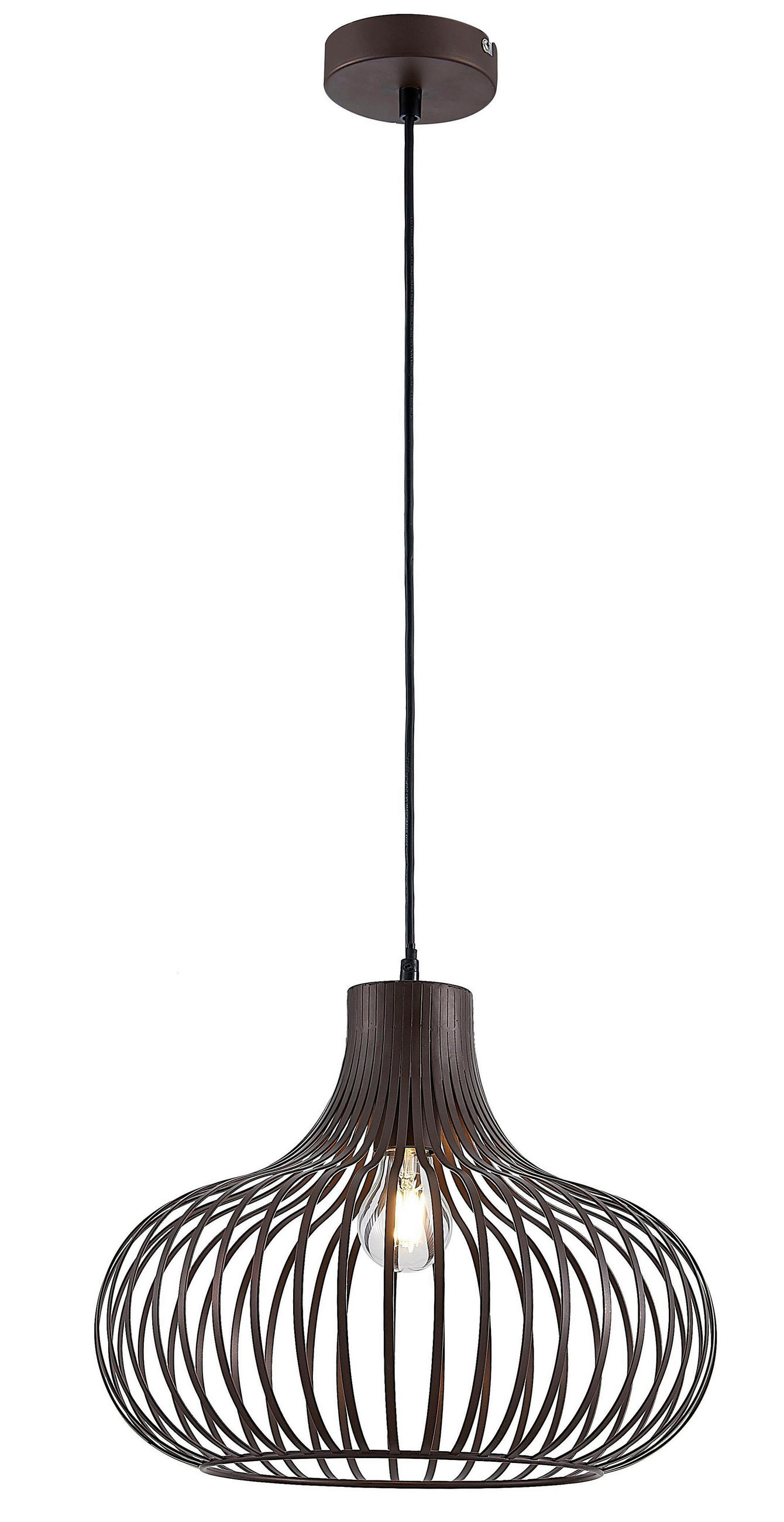 HÄNGELEUCHTE Mateo 40/150 cm  - Rostfarben, Design, Metall (40/150cm) - Globo