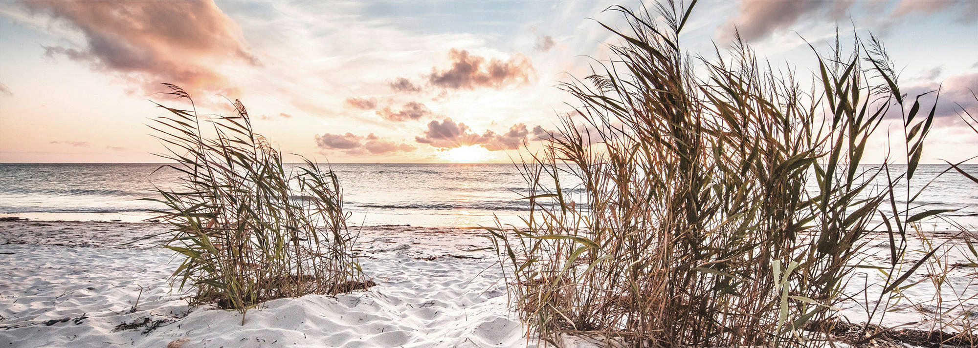 GLASBILD Strand & Meer  - Multicolor, Natur, Glas (33/98/1,40cm) - Euroart