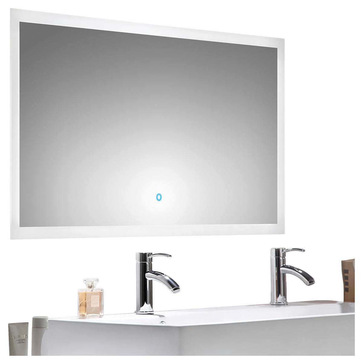 BADEZIMMER 2-teilig  in 120 cm  - Weiß Hochglanz/Weiß, Basics, Holzwerkstoff/Stein (120cm) - MID.YOU