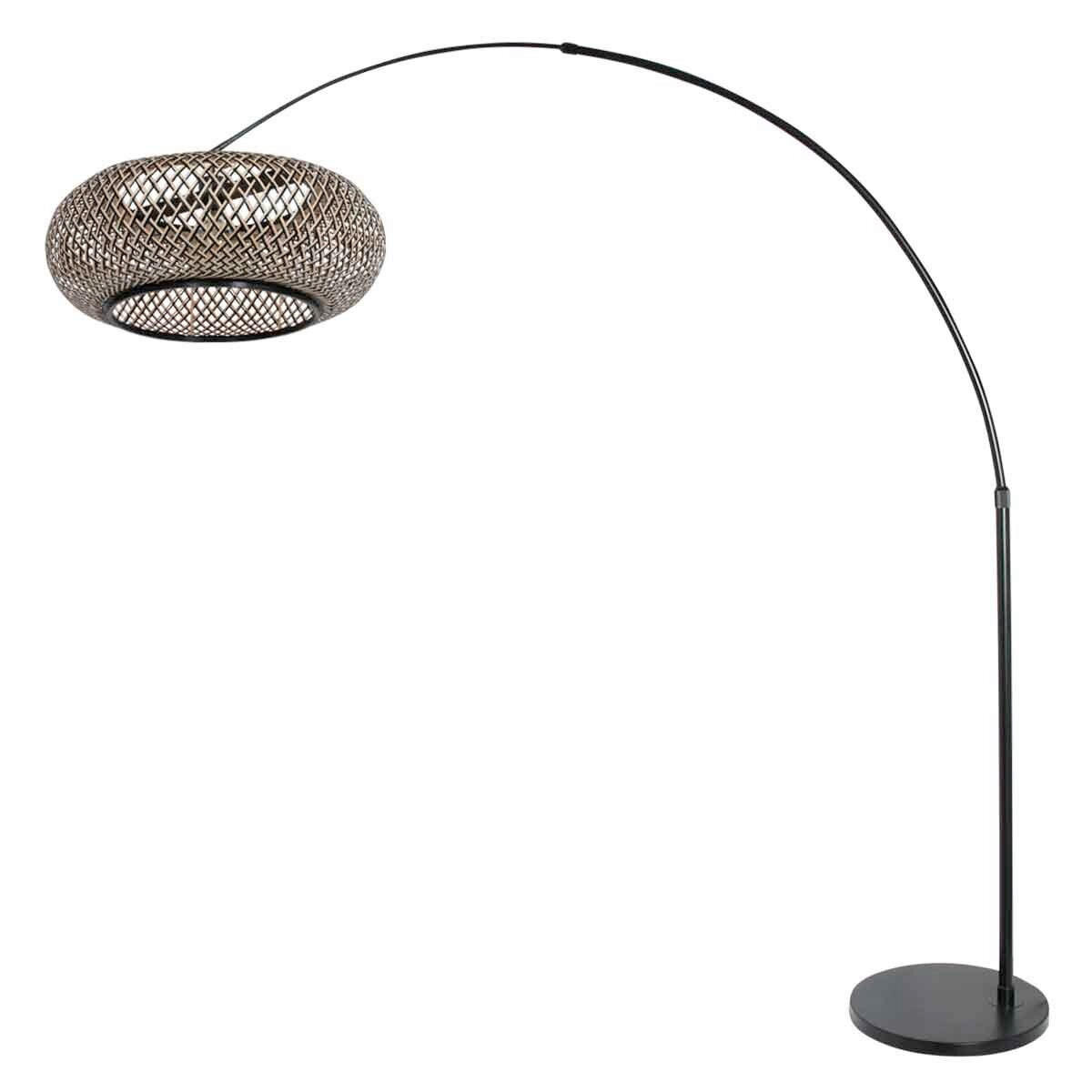 STEHLEUCHTE SPARKLED LIGHT 50/240/230 cm  - Schwarz, Trend, Naturmaterialien/Metall (50/240/230cm)