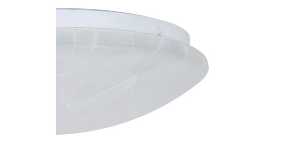 LED-DECKENLEUCHTE 26/8 cm - Alabasterfarben/Weiß, Basics, Kunststoff/Metall (26/8cm) - Boxxx