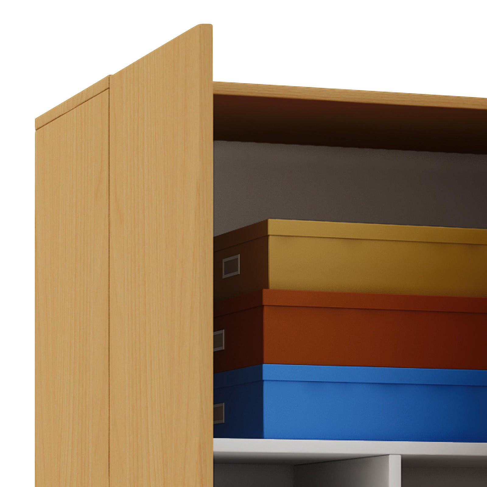 MEHRZWECKSCHRANK 70/198/39 cm  - Silberfarben/Buchefarben, Modern, Holzwerkstoff/Kunststoff (70/198/39cm) - MID.YOU