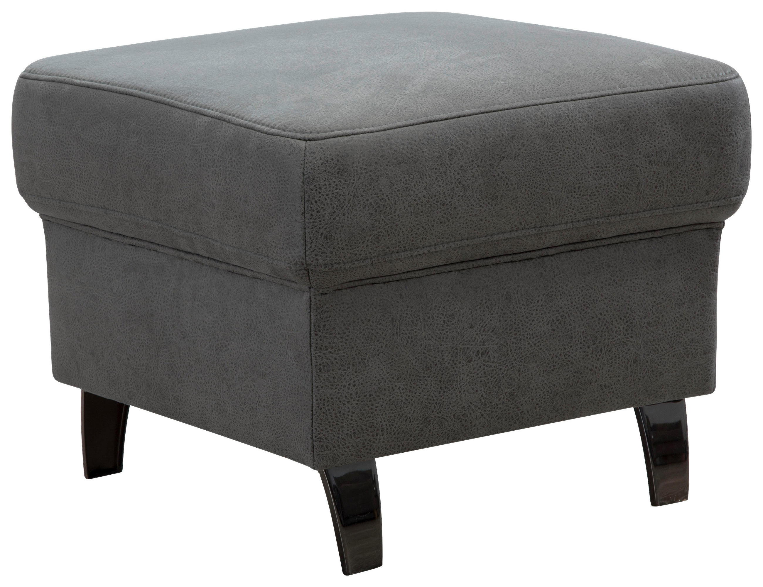 HOCKER in Textil Anthrazit  - Anthrazit/Schwarz, Konventionell, Textil/Metall (58/48/58cm) - Sit & More