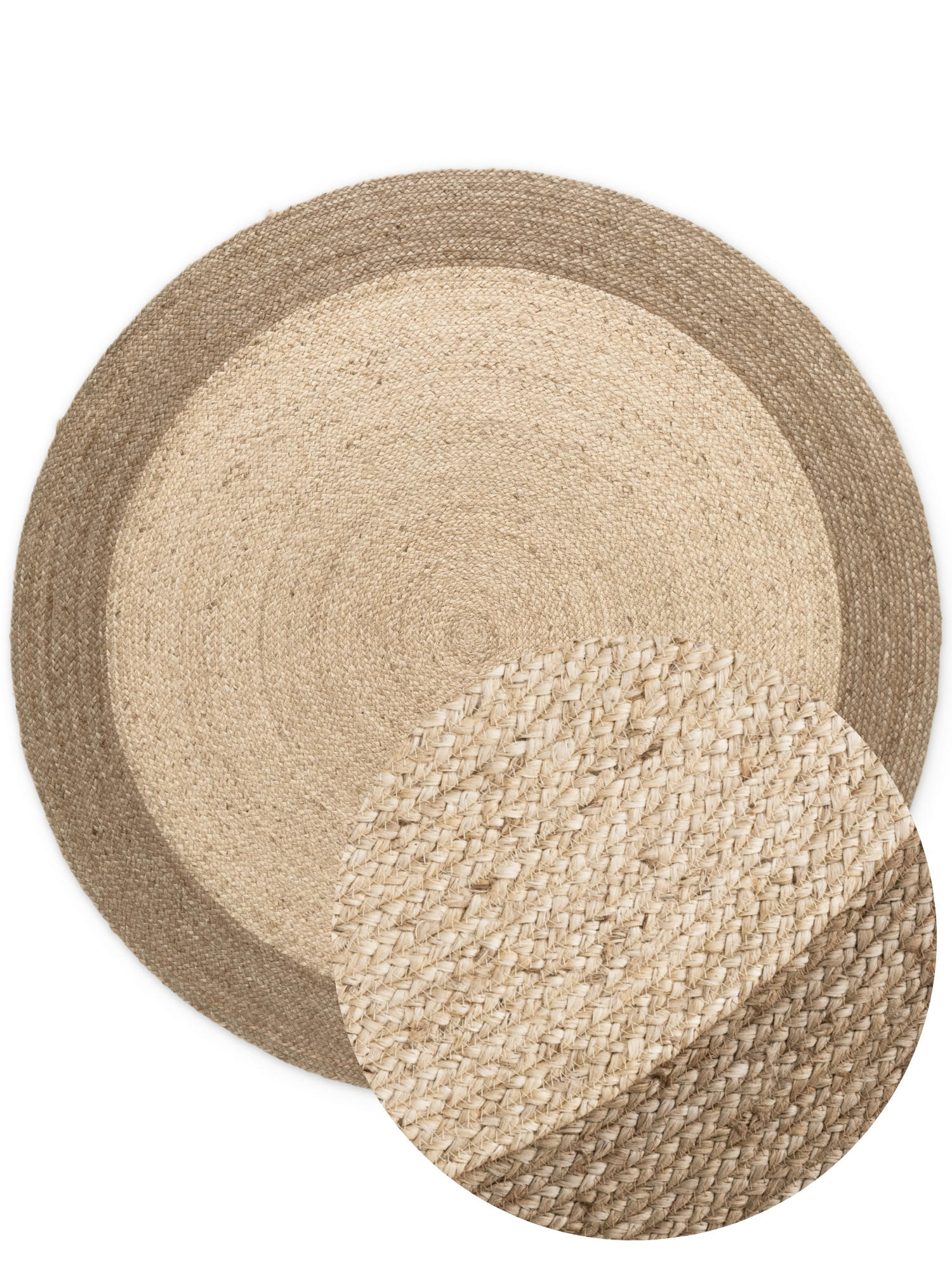 HANSE HOME Juteteppich rund 240 cm Creme/Greige