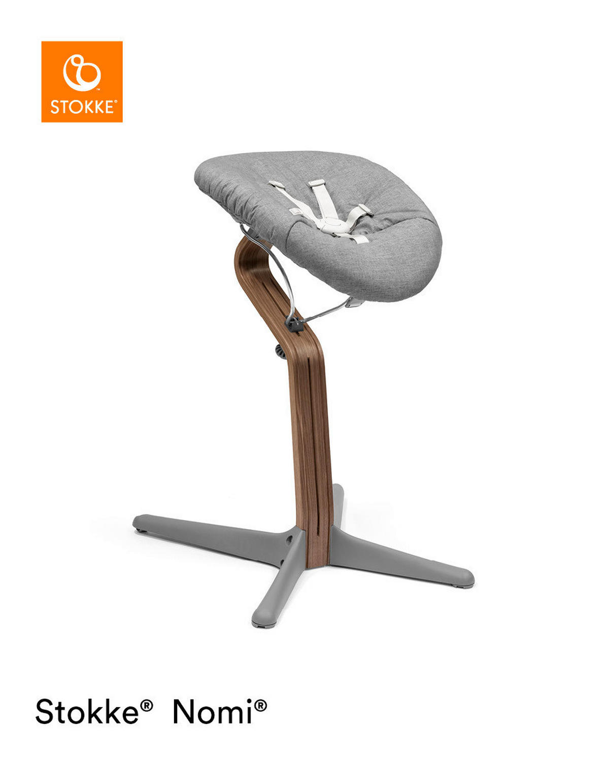 STOKKE NOMI WALNUSS STUHL NOMI CHAIR WALNUSS  - Walnussfarben/Grau, Trend, Holz (52/83,50/59cm) - Stokke