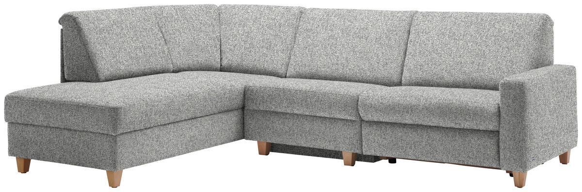 ECKSOFA  in Mikrovelours Naturfarben  203/261 cm  - Eichefarben/Naturfarben, KONVENTIONELL, Holz/Textil (203/261cm) - Sedda