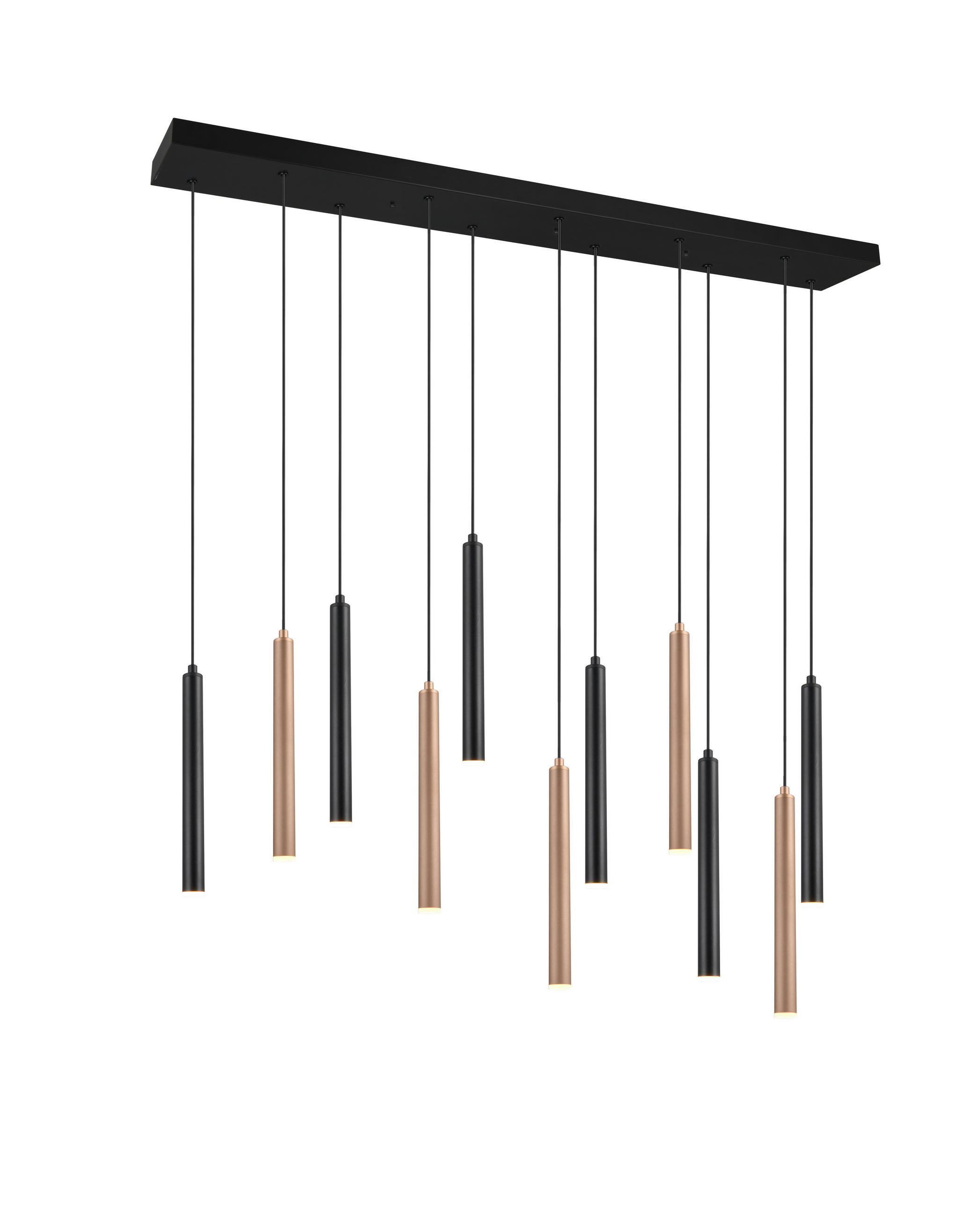 LED-HÄNGELEUCHTE Musterring 115/15/150 cm   - Schwarz/Weiß, Design, Kunststoff/Metall (115/15/150cm) - Musterring