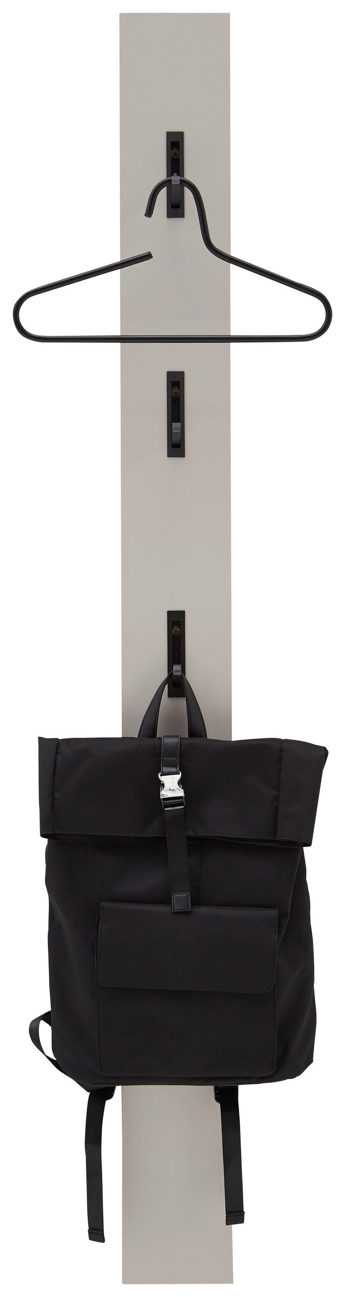 Voleo Garderobenpaneel Kaschmir, Schwarz 15x170x3 cm