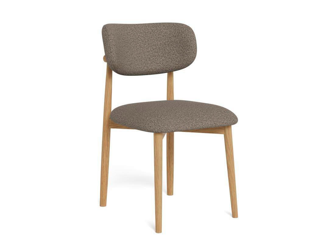 STUHL   Bouclé  Taupe  - Taupe/Eichefarben, KONVENTIONELL, Holz/Textil (45,5/79,5/51,5cm) - MID.YOU
