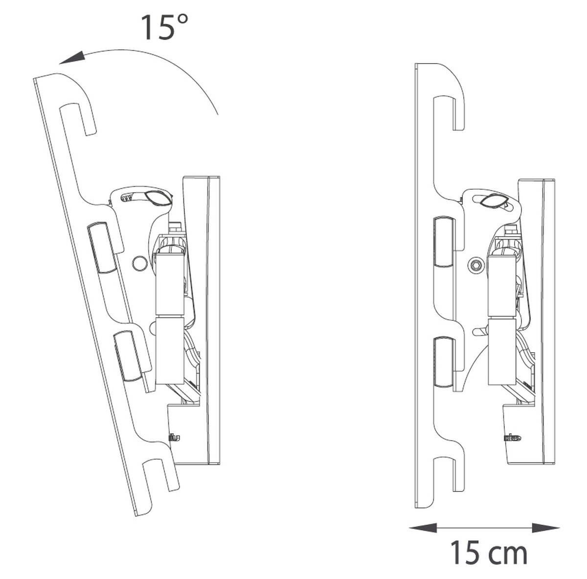 TV-WANDHALTER in Schwarz  - Schwarz, Konventionell, Metall (65/48/67cm) - MID.YOU
