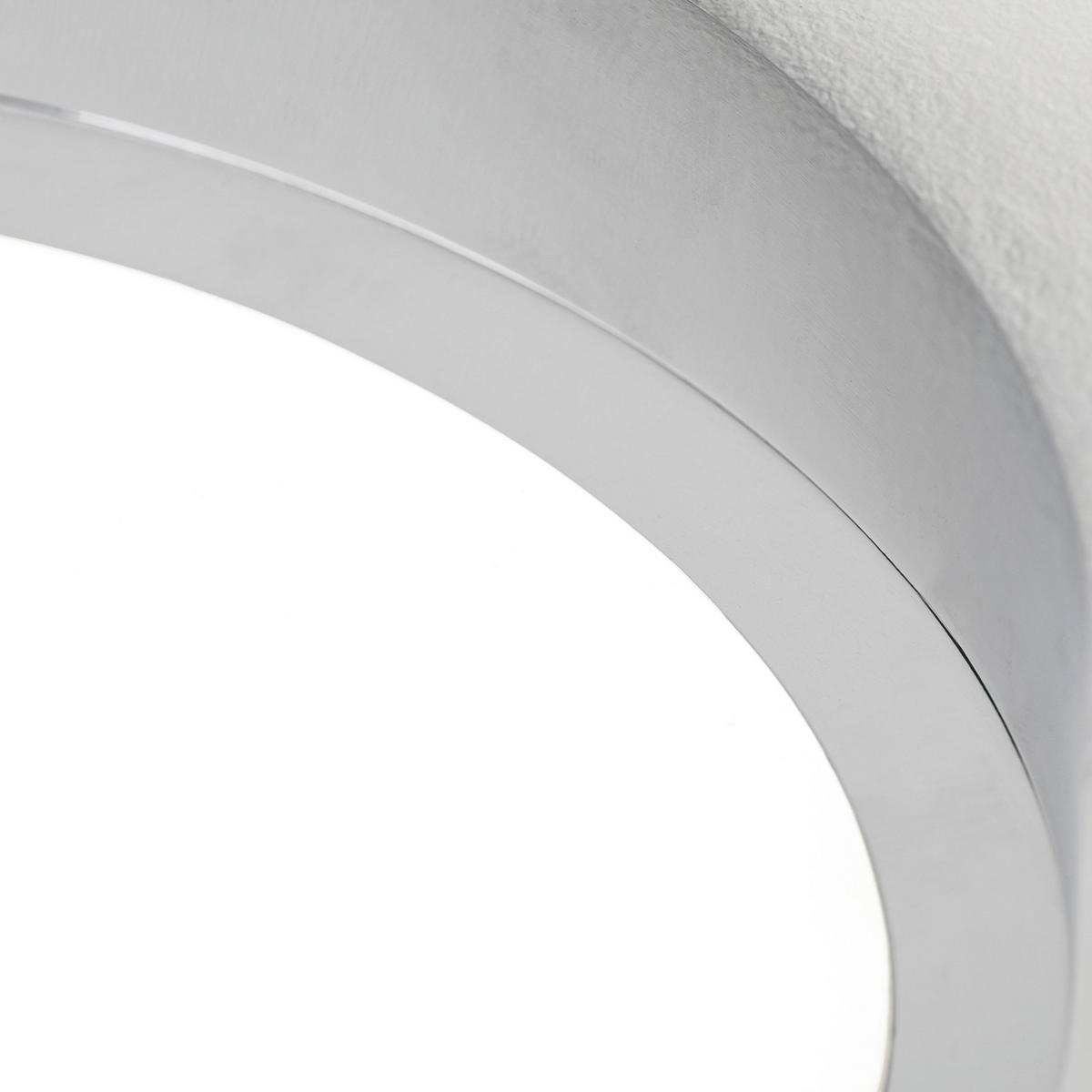 LED-DECKENLEUCHTE Disc 14/2,4 cm   - Chromfarben, Design, Glas/Metall (14/2,4cm)