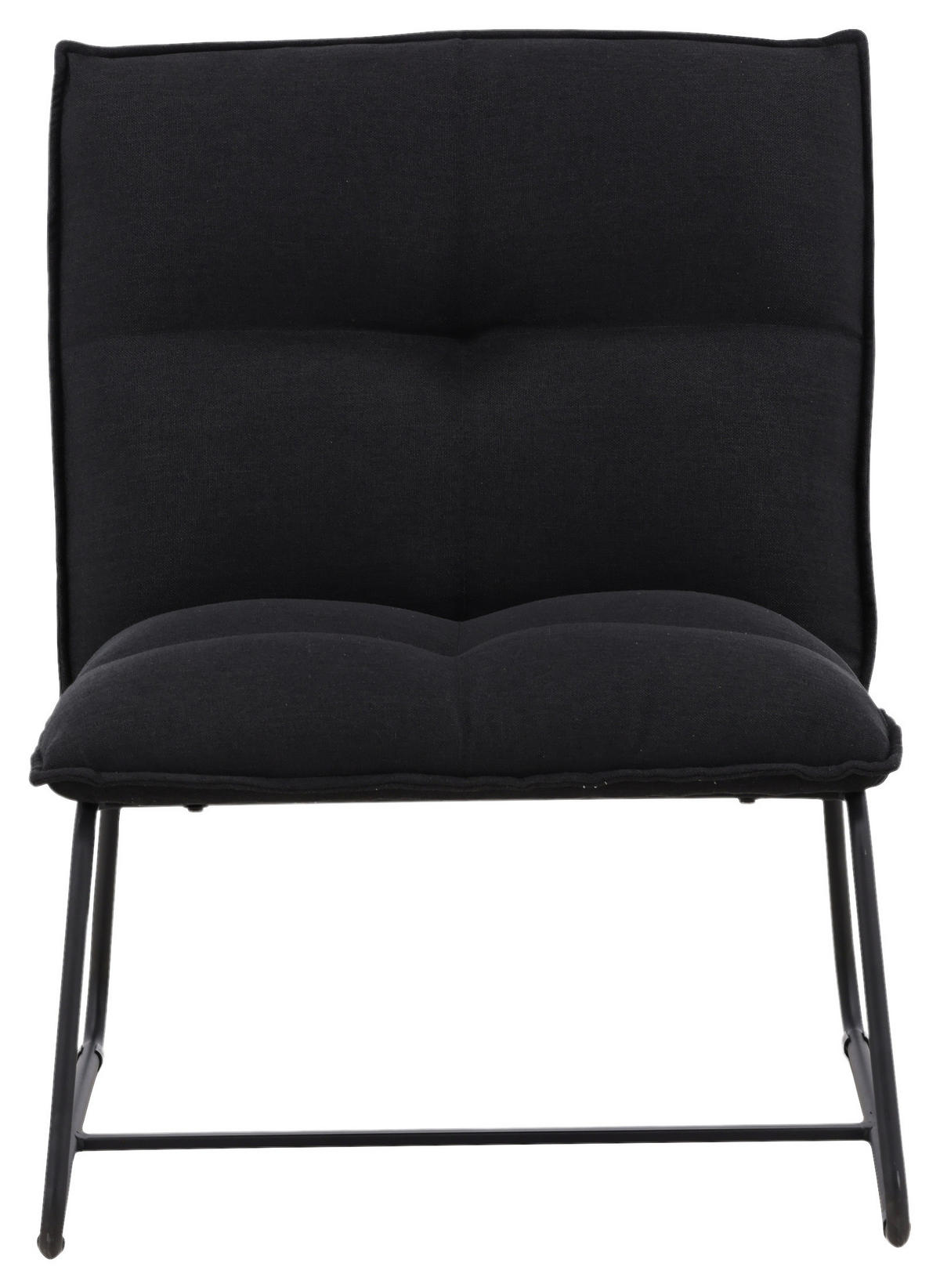 FÅTÖLJ i metall, textil svart  - svart, Design, metall/textil (62/78/83cm) - Livetastic