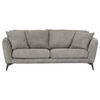 BIGSOFA Chenille Hellgrau  - Hellgrau/Schwarz, KONVENTIONELL, Textil/Metall (215/70/98cm) - Carryhome