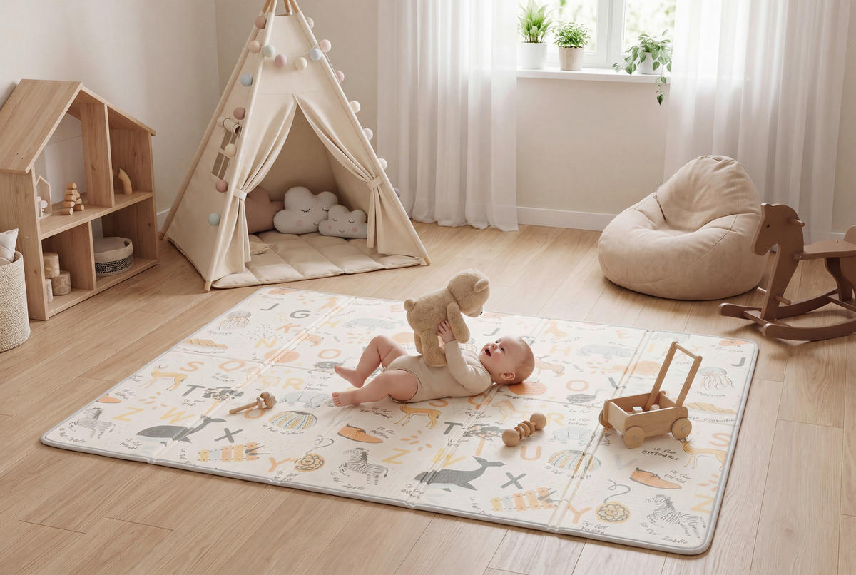 SPIELMATTE  - Multicolor, Basics, Kunststoff (200/150/1cm) - My Baby Lou