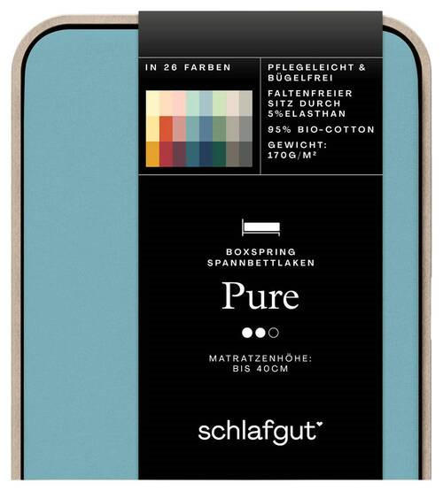 BOXSPRING-SPANNLEINTUCH PURE Jersey  - Türkis, Basics, Textil (120-130/200-220cm) - Schlafgut
