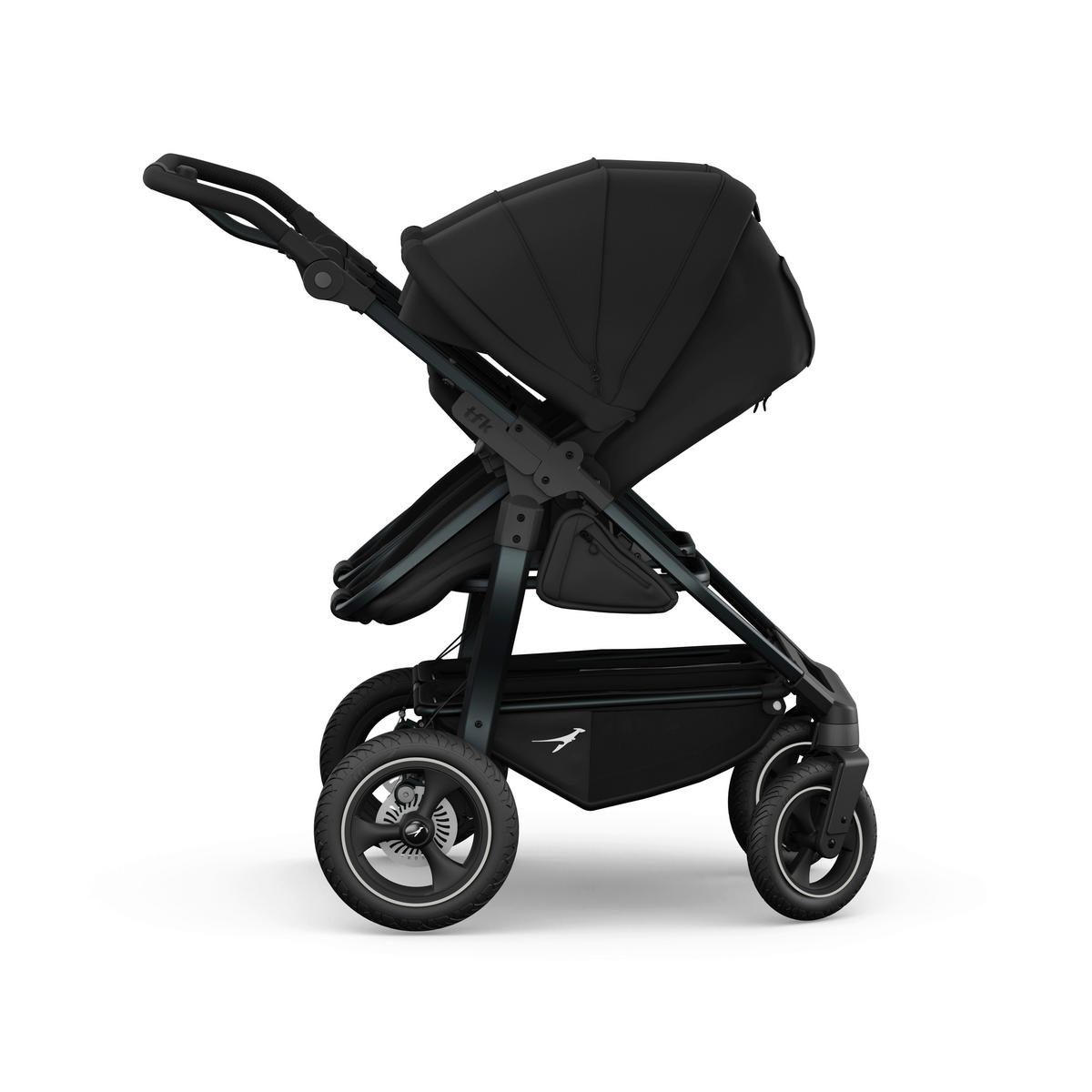 GESCHWISTERWAGEN Duo 2-in-1 Kombi  - Anthrazit/Schwarz, Basics, Textil/Metall (79/111/111cm) - TFK