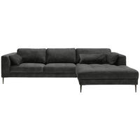 ECKSCHLAFSOFA in Mikrofaser Anthrazit  - Anthrazit/Schwarz, Modern, Textil (280/168cm) - Trendmanufaktur