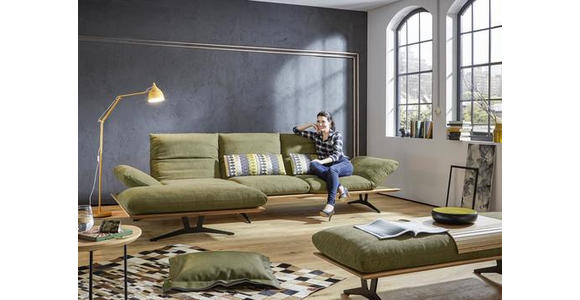 ECKSOFA Grün Flachgewebe  - Schwarz/Grün, Design, Holz/Textil (155/314cm) - Dieter Knoll