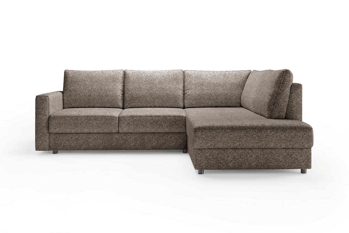 ECKSOFA DELANTO CLOSED Bronzefarben Chenille Bettkasten  - Bronzefarben, MODERN, Holz/Kunststoff (280/89cm) - Livetastic