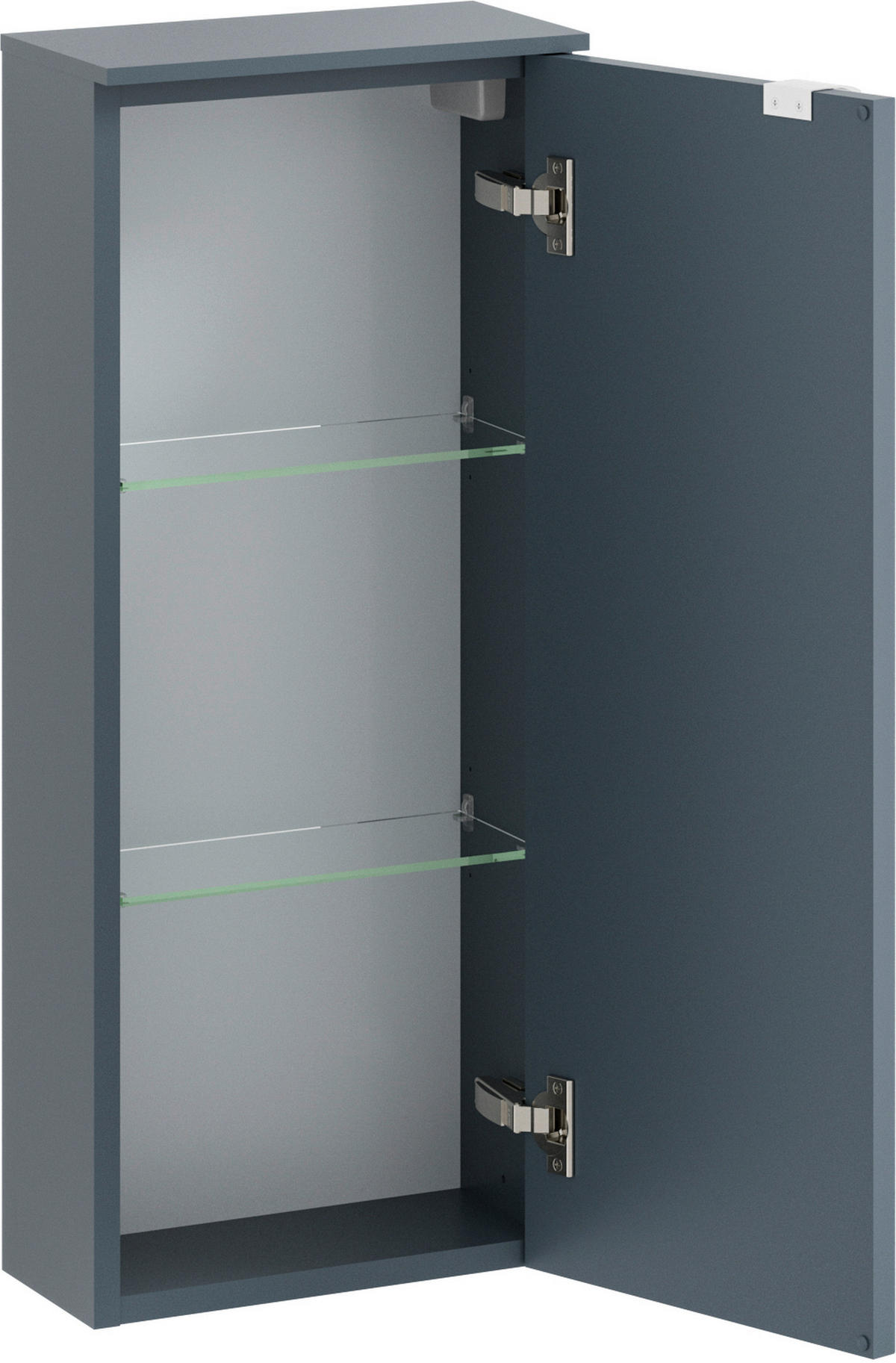 UNTERSCHRANK 30/73/17 cm   - Edelstahlfarben/Blaugrau, Design, Glas/Holzwerkstoff (30/73/17cm) - Sadena