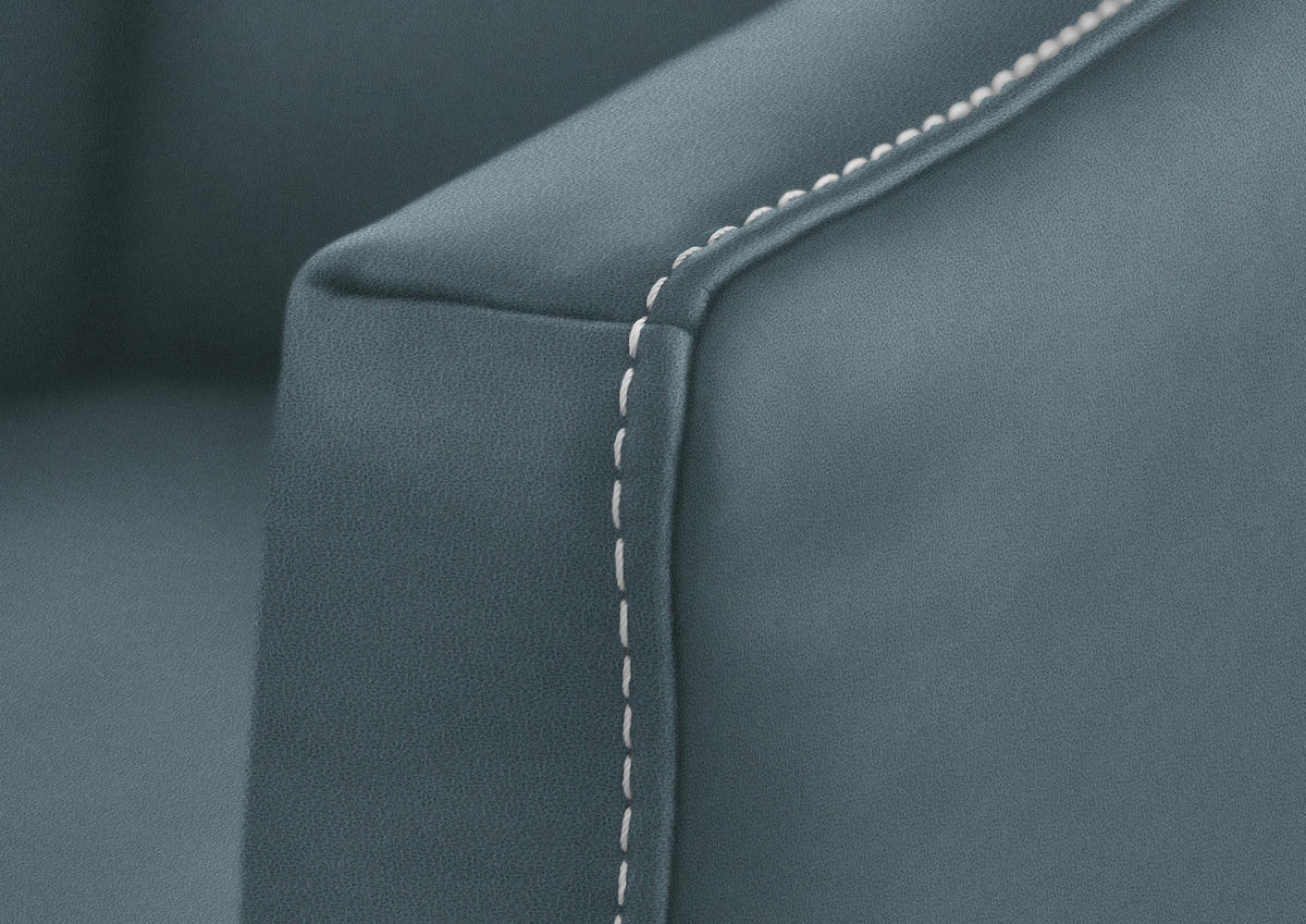 2-SITZER-SOFA  in Echtleder Blaugrau   - Eichefarben/Beige, Natur, Leder/Holz (207/86/87cm) - Valnatura