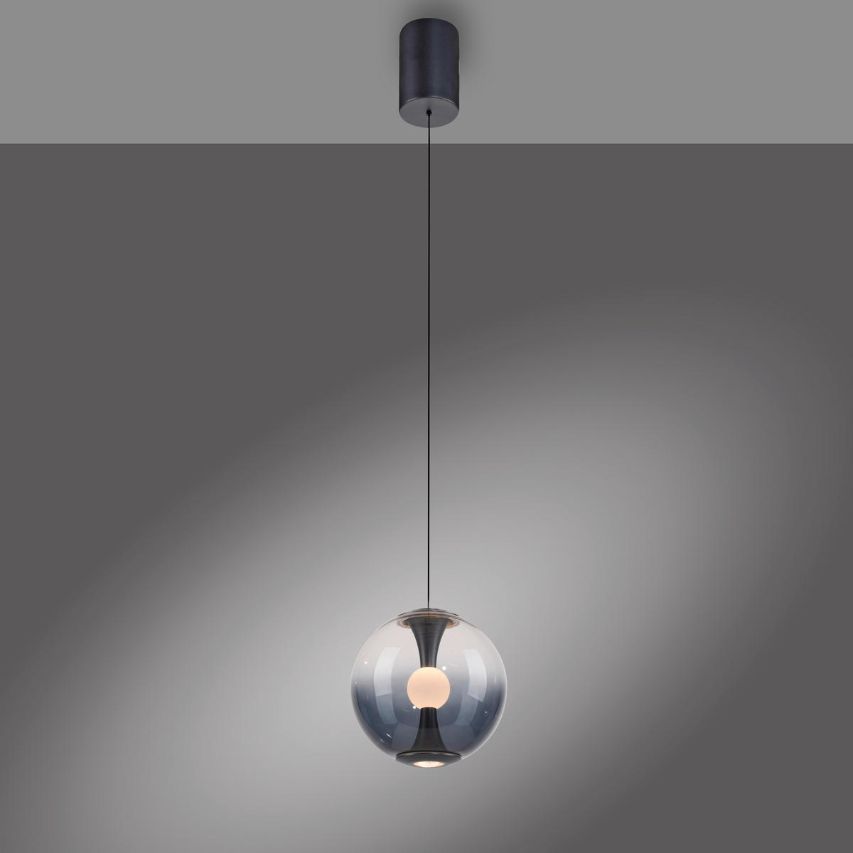 LED-PENDELLEUCHTE PURE Glow 20/80-200 cm   - Grau, MODERN, Glas/Kunststoff (20/80-200cm) - Neuhaus PURE