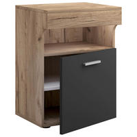 NACHTKÄSTCHEN 45/61/39 cm  in Anthrazit, Honigeiche  - Honigeiche/Anthrazit, MODERN, Holzwerkstoff/Kunststoff (45/61/39cm) - MID.YOU